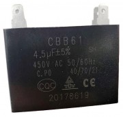 Конденсатор CBB61 4,5мкф (пластик, квадрат), 450V