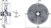 Вентилятор 4D630S (380V) всас (YWF4D-630S-137/70-G) Weiguang