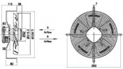 Вентилятор 4E315S (220V) всас (YWF4E-315S-92/35-G) Weiguang
