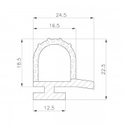 Уплотнитель резиновый (PERIMETRAL GASKET H=18,5) (11PLP001 11014) MTH