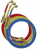 Шланги заправочные 180см (F1/4" SAE, с вентилем) комплект 3 шт (90262-72) Mastercool