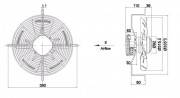 Вентилятор 4D315S (380V) всас (YWF4D-315S-92/35-G) Weiguang