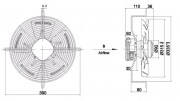 Вентилятор 4E315B (220V) нагнетание-blow (YWF4E-315B-92/35-G) Weiguang