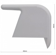 Ручка двери шкафа белая L=260 CM107/CB107-S(ШН-0,7) в комплекте с заглушками (2936002d) Polair Ручка двери шкафа белая L=260 CM107/CB107-S(ШН-0,7) в комплекте с заглушками (2936002d) Polair